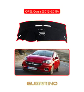 OPEL Corsa (2013-2019)TORPİDO KORUMA HALISI KIRMIZI KENAR