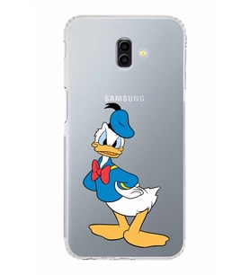 Samsung Galaxy J6 Plus  Kamera Korumalı Kapak Donald Duck Tasarımlı  Şeffaf  Kılıf