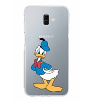 Samsung Galaxy J6 Plus  Kamera Korumalı Kapak Donald Duck Tasarımlı  Şeffaf  Kılıf