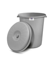 ŞeyliŞeyler - Kapaklı Çöp Kovası 90 Litre Gri