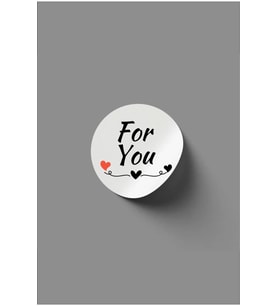 43 cici süsler organizasyon Hediye Paketleme Kargo Etiketi 24 adet For You Yazılı Etiket Sticker