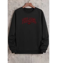 Unisex Philadelphia Bisiklet Yaka Sweatshirt (Siyah)