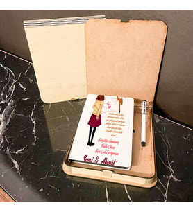 En Güzel Sevgili Hediyesi Ahşap Kutulu Defter Kalem Set 021