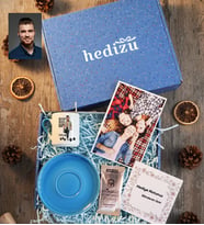 Kişiye Özel Karikatürlü Never Give Up Motivasyon Hediye Kutusu - Kişiye Özel Türk Kahvesi Fincanı, Türk Kahvesi 6 Gr, Fotoğraf 1 Adet Doğum Günü Hediyesi