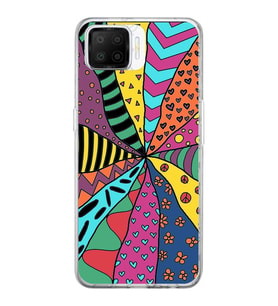 PrintiFy Oppo A73  ile Uyumlu 1mm Slim Fit Retro Renkler 4 Baskılı Şeffaf  Kılıf