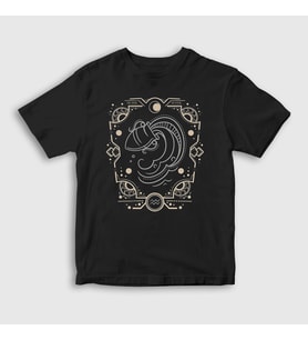 Presmono Unisex Çocuk Siyah Aquarius Zodiac Hediye Kova Burcu T-Shirt 526242tt