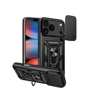 iPhone 17 Pro Pars Lens Yüzüklü Silikon - Siyah