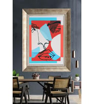 Tablore Minimalist Soyut Kadın Yüzü Çerçeveli Kanvas Tablo Modern Pop Art Duvar Dekoru