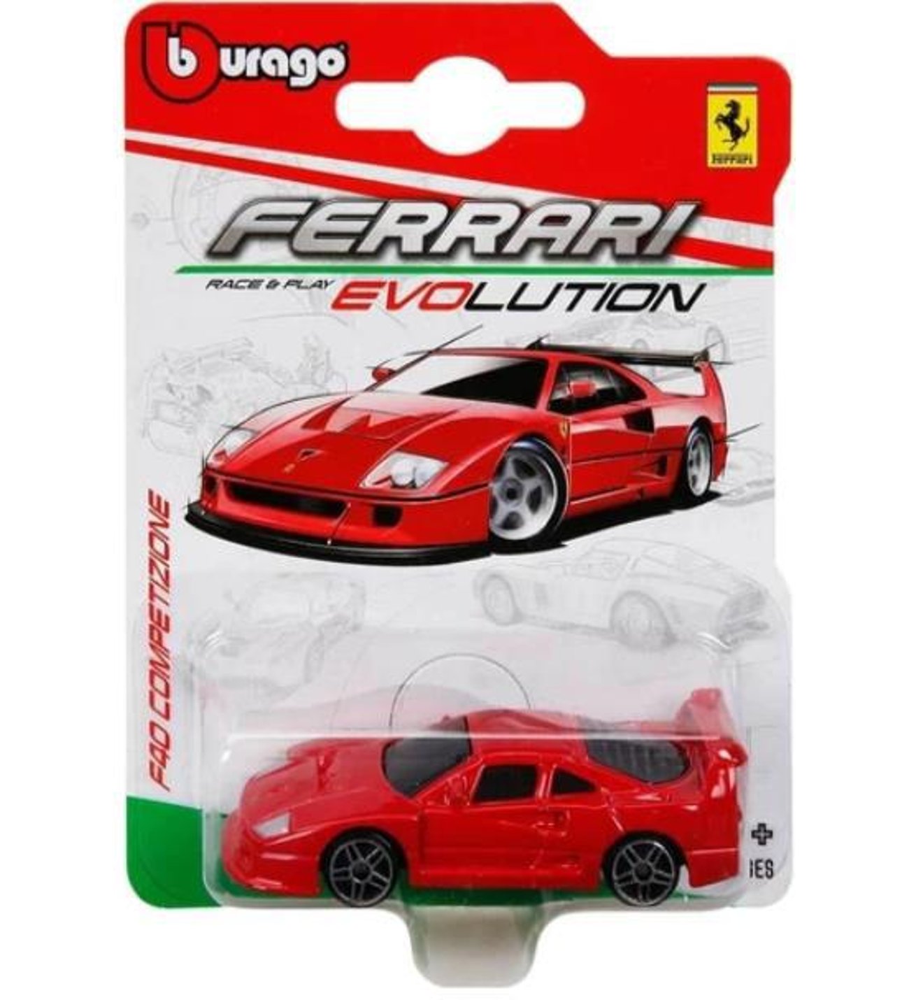 2台まとめBurago Ferrari F40&ブラーゴ ジャロモデナスピリット Bburago Ferrari Evolution Arabalar F40 Competizione Scale 1:64