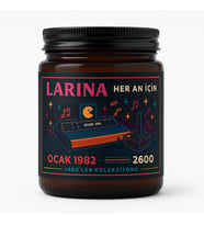 Larina Kokulu Mum Ocak 1982 – Atari 2600 & Pac-Man Temalı 80’ler Retro Nostalji Cam Mum