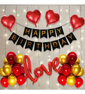 LOVE FOLYO KALP HAPPY BIRTHDAY PARTİ BALON SET