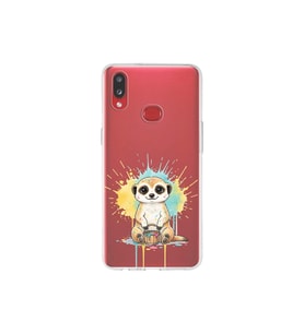 Samsung Galaxy A10s ile Uyumlu Splash Mirket Tasarımlı Şeffaf Silikon Kılıf