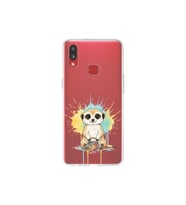 Samsung Galaxy A10s ile Uyumlu Splash Mirket Tasarımlı Şeffaf Silikon Kılıf