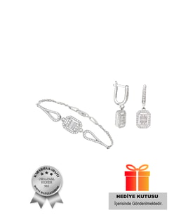 925 Ayar Gümüş 2 Lü Baget  Set (Özel Kutulu)