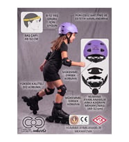 Ayarlanabilir Çocuk Kaskı 6-12 yaş Spor Koruyucu Kask Dizlik Dirseklik (ellik yok) Donanım Seti Kaykay Bisiklet Scooter Paten için