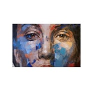 Tablolife Colorful Woman Yağlı Boya Dokulu Tablo 90X120,Çerçeve;Gold