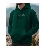 Unisex El Yazi Energetic Baskılı Oversize Sweatshirt (Yeşil)