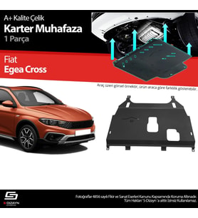 S-Dizayn Fiat Egea Cross Çelik Karter Muhafaza Koruma 2020 Üzeri A+ Kalite
