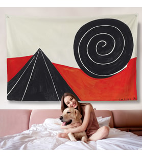 Alexander Calder - Piramit ve Sarmal Duvar Örtüsü - Pyramid and Spiral-7111