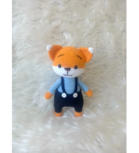 Tilki Yuki Amigurumi Organik Oyuncak