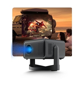Taşınabilir 4K Full HD Akıllı Projektör, Kablosuz Bağlantı, Ev ve Ofis