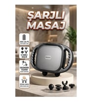 6 Başlıklı Şarjlı Masaj Tabancası 2000 mAh Ergonomik Gövde 15W Motorlu