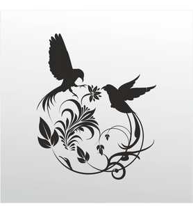 Folyo Sticker Kuş Deseni ADKPQUY749 40cm Uzunluk (Karışık)