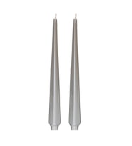 Yılbaşı 2'li Gümüş Piramit Şamdan Mum Seti-33 Cm