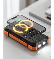 Solar Destekli Powerbank 20000 Mah Yüksek Kapasiteli Kablosuz Şarjlı Taşınabilir Batarya