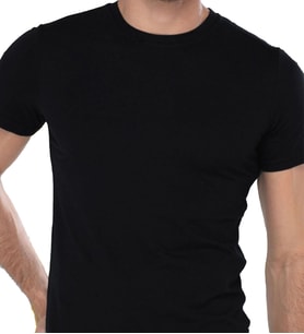 Malabadi Erkek Yuvarlak Yaka Kısa Kol Cotton Body 093 (Siyah)