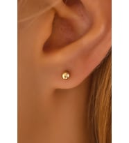 MOOM MÜCEVHERAT 14 Ayar Altın Tragus Küpe Top Vidalı