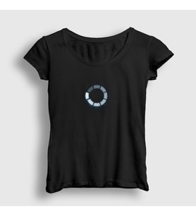 Presmono Kadın Siyah Loading Black Mirror T-Shirt 182239tt