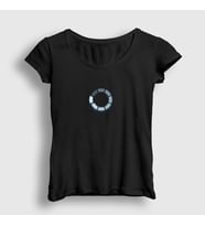Presmono Kadın Siyah Loading Black Mirror T-Shirt 182239tt