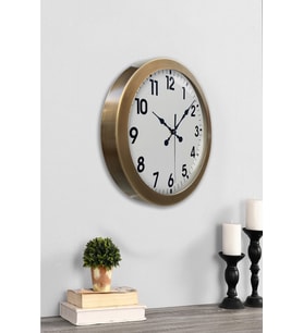 36 cm Eskitme Metal Standart Duvar Saati