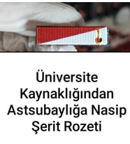 Üniversite Kaynağından Astsubaylığa Nasıp Şerit Rozeti (Çok Renkli)