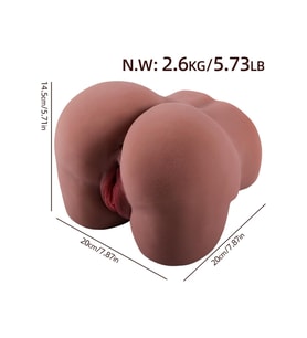 Ultra Realistik 2 Girişli Esmer Ten Mastürbatör 2600Gr 20*20*14,5cm