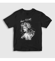 Presmono Unisex Çocuk Siyah Born This Way Müzik Lady Gaga T-Shirt 474042tt