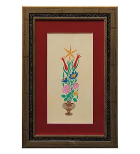 e38 EL İŞÇİLİĞİ VAZOLU BUKET 41*27 cm - 1810