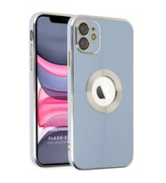 Microsonic Apple iPhone 12 Kılıf Flash Stamp Mavi