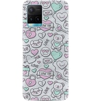 Vivo Y21a Plus Kılıf Resimli Desenli Silikon Platinium Series I Love You 1882