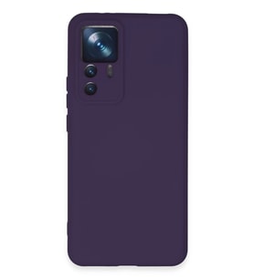 Newface Xiaomi Mi 12T Pro Kılıf Nano içi Kadife Silikon - Mor