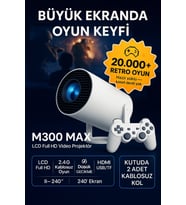 M2 Prime Projeksiyon Cihazlı 2 Gamepadli Ev Sineması ve 30.000 Nostalji Oyun