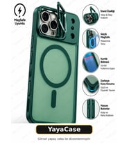 YayaCase iPhone 17 Uyumlu Standlı MagSafe Telefon Kılıfı