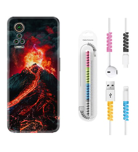 General Mobile GM 21 Pro GM 22 Pro Plus Kılıf Kablo Koruma Spiral Silikon Yanardağ 1611