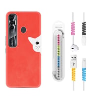 Tecno Spark 6 6 Go 8C 8 Pro 7 7 Pro Kılıf Kablo Koruma Spiral Silikon Kedoş 1735