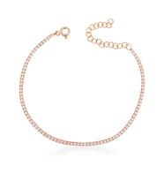 925 Ayar Gümüş Rose Gold Su Yolu Bileklik