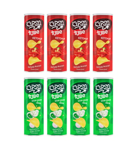 Cipso Tube Ketçap Aromalı ve Ekşi Kremalı Cips 160 gr 8 li Karma Paket