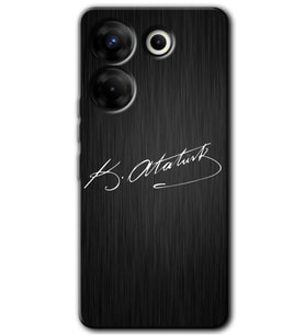 Tecno Camon 20 Pro 4G Kılıf HD Desen Baskılı Kılıf - İmza Atatürk