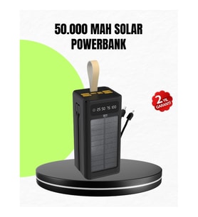 Mey İthalat® Güneş Enerjili Powerbank Dijital Göstergeli Taşınabilir Güç Kaynağı