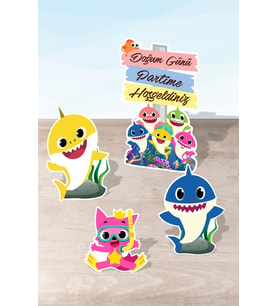 Baby Shark Ayaklı Pano Seti